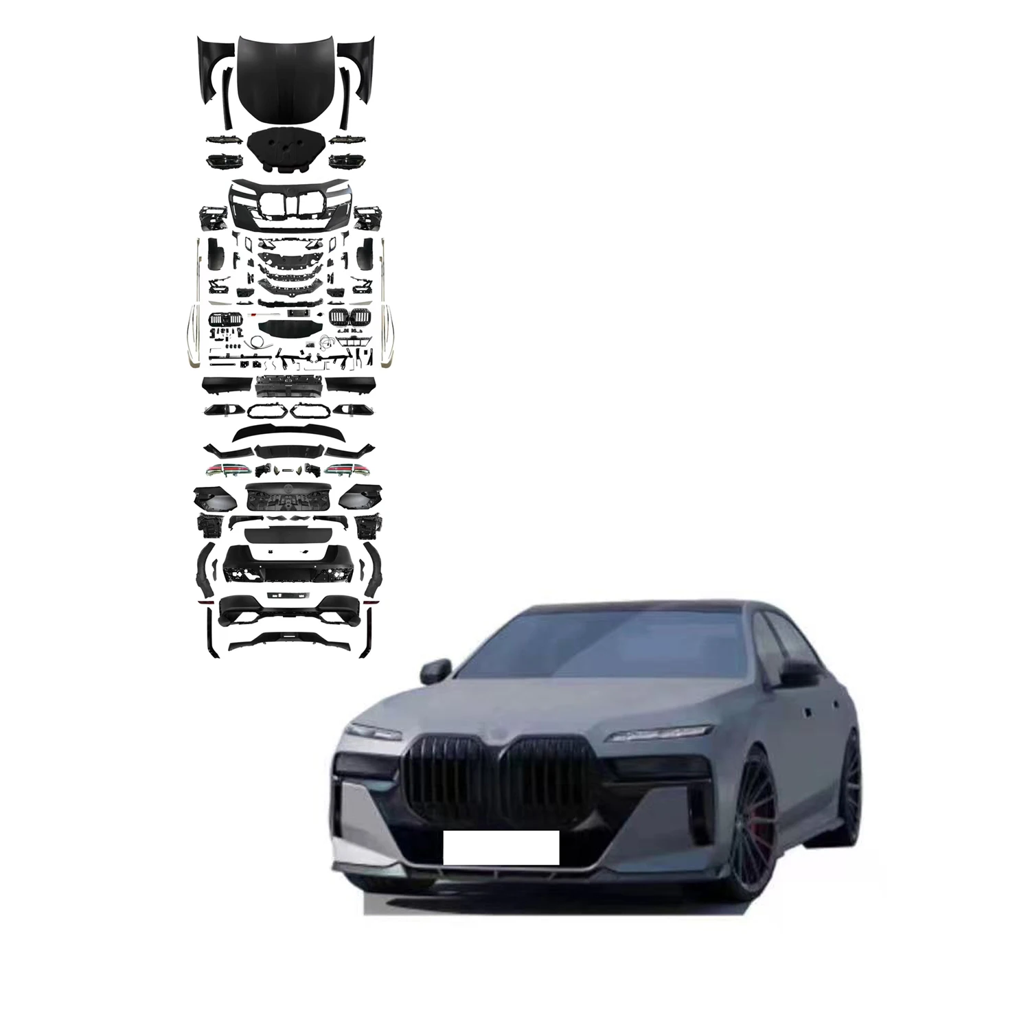 Facelift для BMW 7 Serirs G70 2009-2015 Обновление 2023+ 760 Li M Sport Bodykit Передний и задний