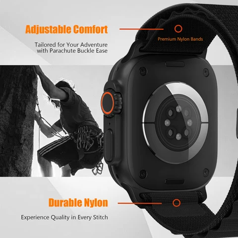 Альпийская петля с парашютом для Apple Watch Ultra 2 Band 49 мм 46 мм 45 мм 41 мм 42 мм браслет iWatch Series 10 9 8 7 6 SE Ремешок 44 мм 40 мм