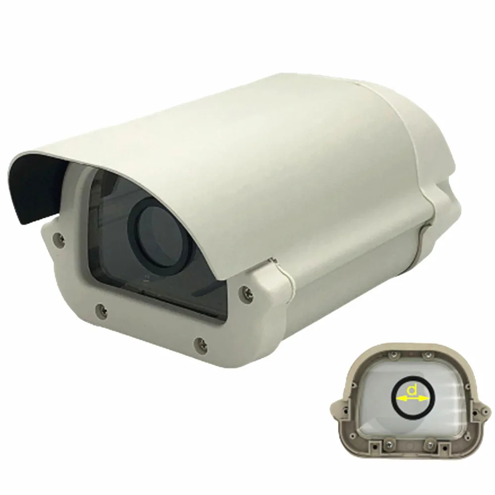 

6inch Outdoor Waterproof CCTV Camera Housing Weatherproof Aluminum Alloy Casing Cover with Lens Cutout for Security Box Camera