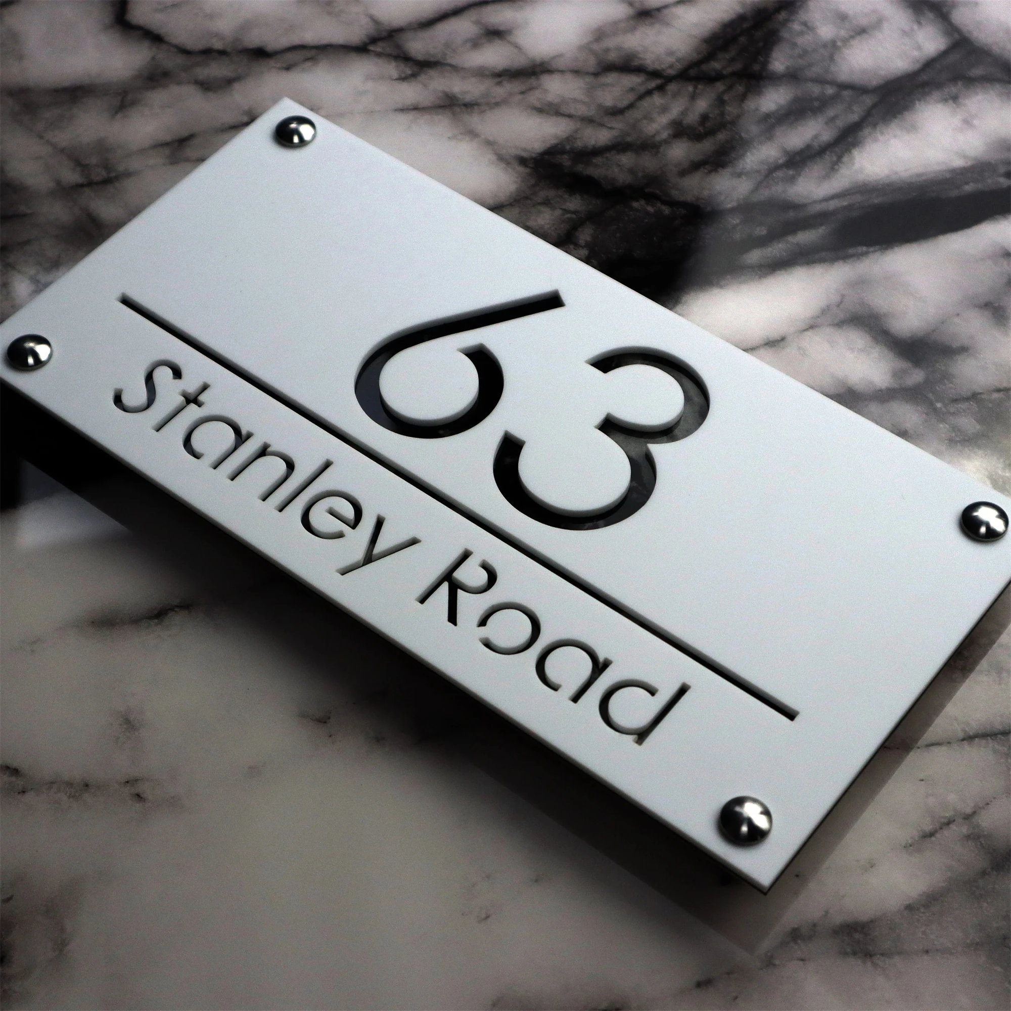 Персонализированный современный шрифт лазерная резка матовый черный акриловый