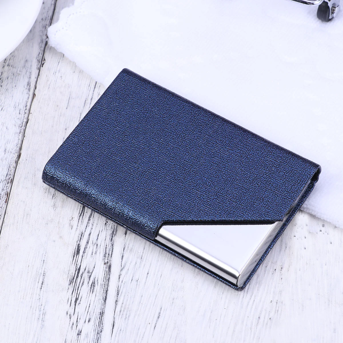 

Holder Business Case Name Stainless Steel Credit Women Wallet Men Pocket Multi Id Holders Metal Desk Box Buisness Gold Car