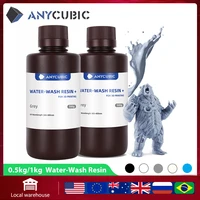 anycubic water washable resin low odor low viscosiy 405nm uv resin for lcd 3d printing high precision 3d printer resin