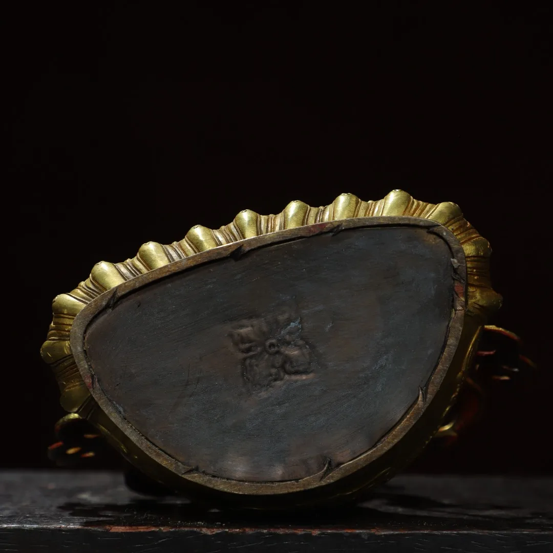 Статуя Будды позолоченная бронзовая 20 см в ширину 8 толщину 0 98 кг