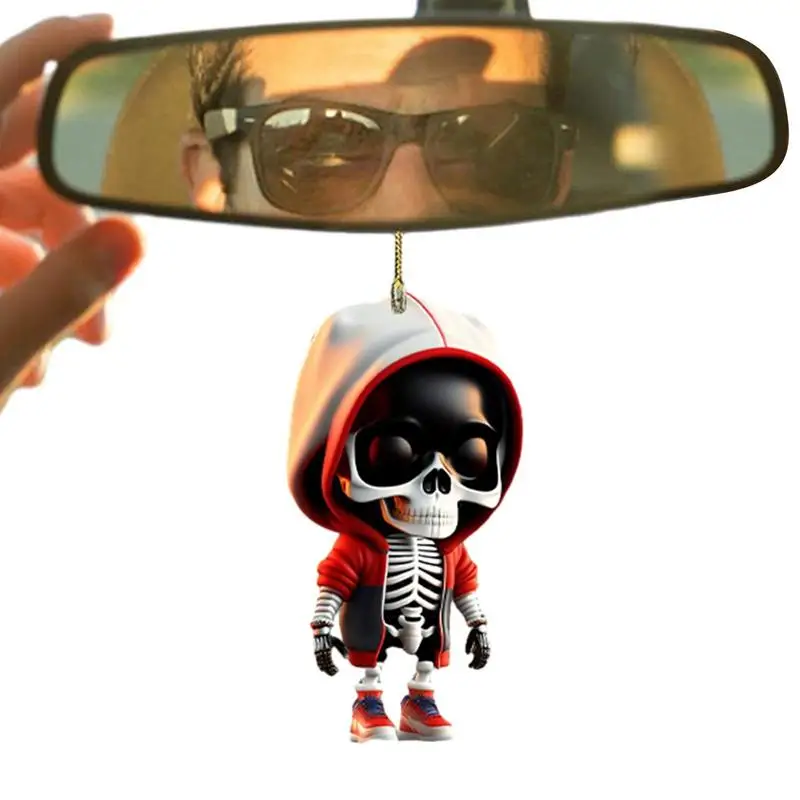 

Car Acrylic Skeleton Swing Ornament Mirror Swing Pendant Figurines Hanging Ornaments Interior Automobile Dashboard Decoration