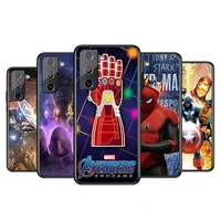 avengers heroes cool art for samsung galaxy s22 s21 s20 ultra plus pro s10 s9 s8 s7 4g 5g soft black phone case funda coque capa