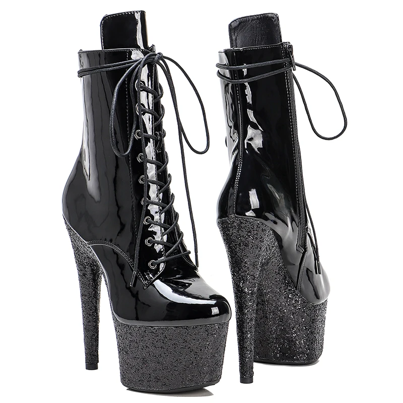 Leecabe 17CM/7inches Pole dancing shoes High Heel platform Boots Pole Dance boot