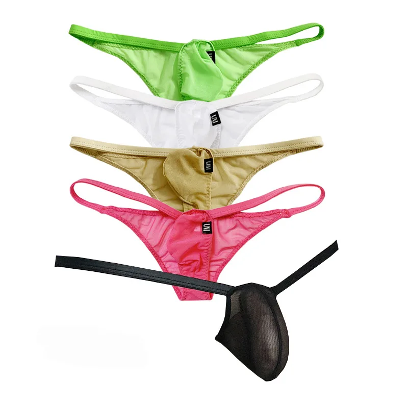 Mens Underwear Transparent Mesh Briefs Mini Panties Bikini Slip Hombre Heren Onderbroeken Pouch Sexy Mannen Lingerie See Through