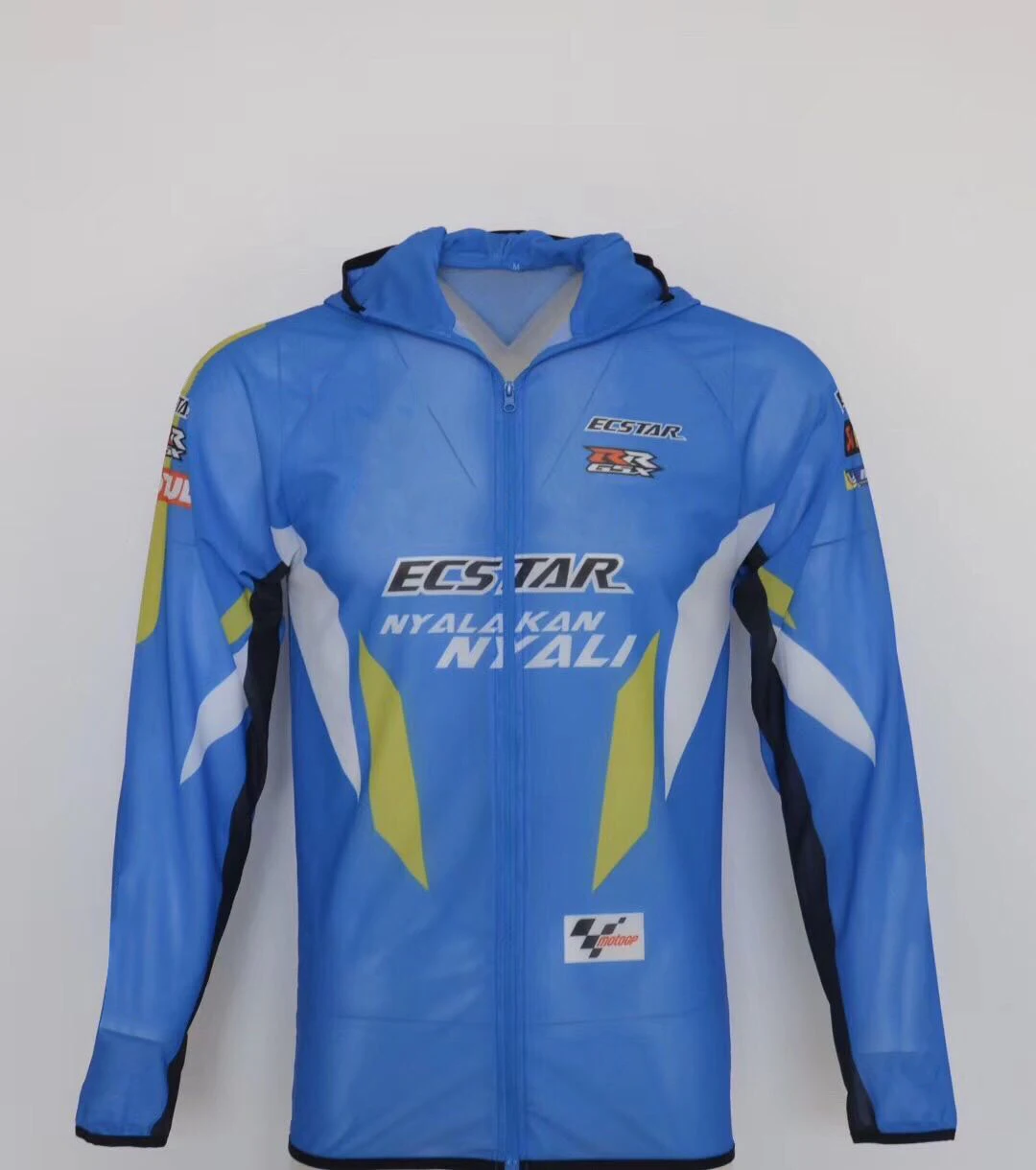 

Motorcycle Anti-UV Hoodie Clothes Summer Sweatshirt for Suzuki Racer Team Racing Cycling Quick-dry Moto GP Blue MTB ATV DH