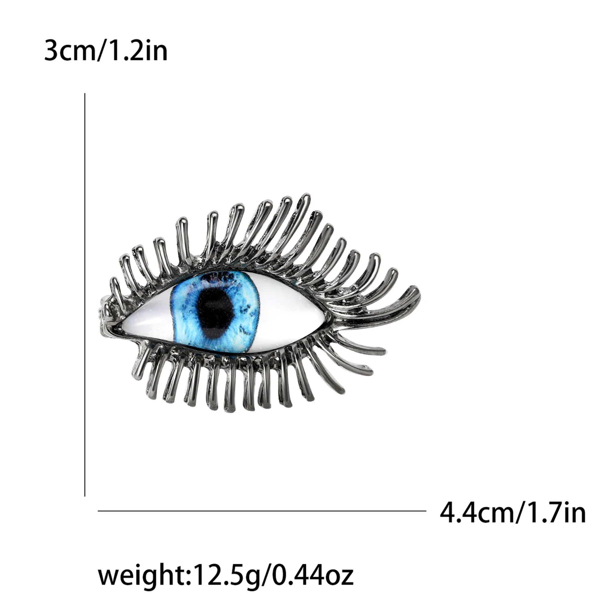 Новые броши со стразами глаз дьявола для женщин унисекс глаза из смолы вечерние