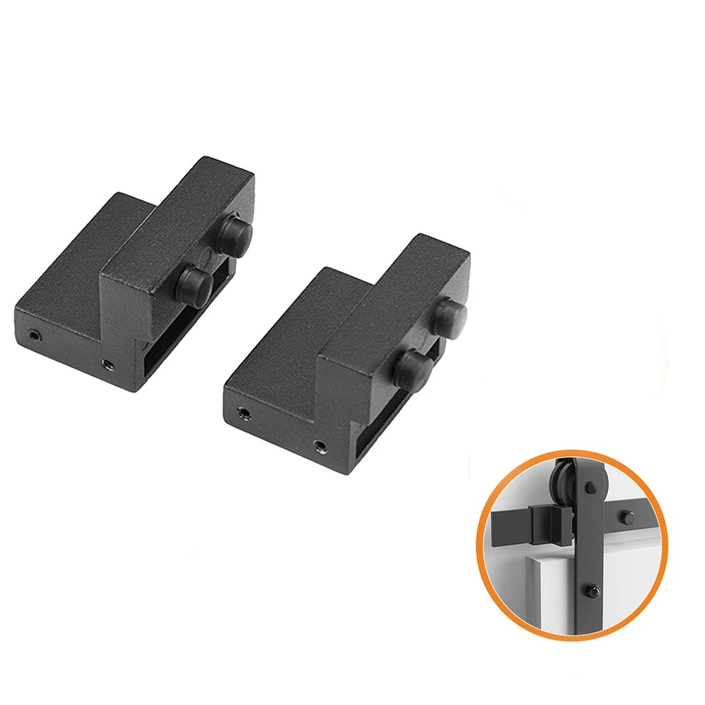 

YOUTHUA 1 Pair Door Stoppers Black Sliding Barn Door Hardware Kit Adjustable Spring Door Stops Accessories For Sliding Barn Door