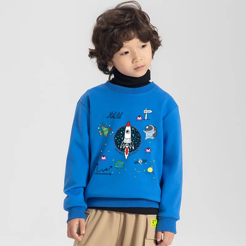 

Children Sweatshirt Boy Girls Student 100% Cotton Pullover Cartoon Printing Kids Tops Korean Style Kids Clothing