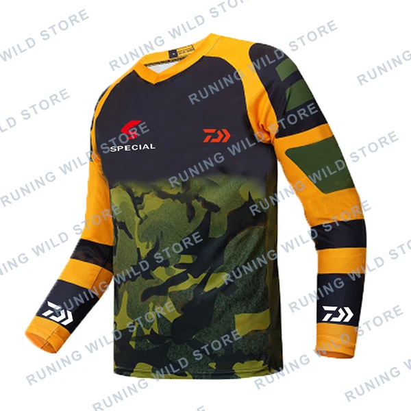 

2021 New DAIWA Quick Drying Anti-uv Breathable Fishing Clothing Long Sleeve Sunscreen Summer Fishing Shirt Autumn Fishing Jersey