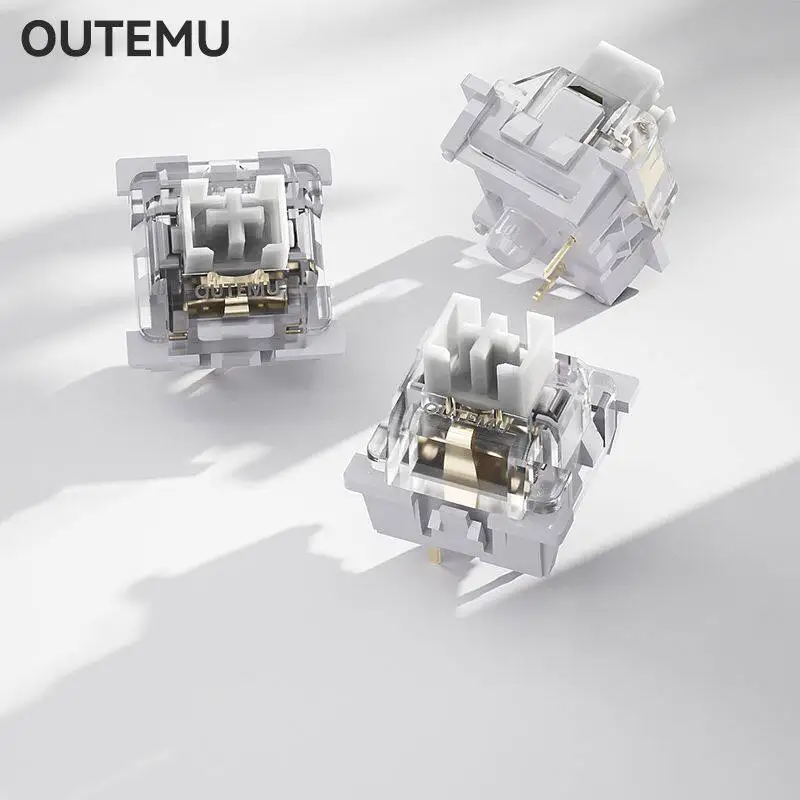 Фото Линейные переключатели Outemu Silver Wood Axis V3 для клавиатур с звуком Mahjong, 3-контактные, с возможностью горячей замены №5