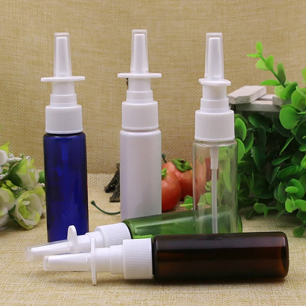 

100pcs 30ml Mini Multicolor PET Empty Fine Nasal Spray Mist Plastic Bottle, Cosmetic Spray Bottle Cosmetic packaging