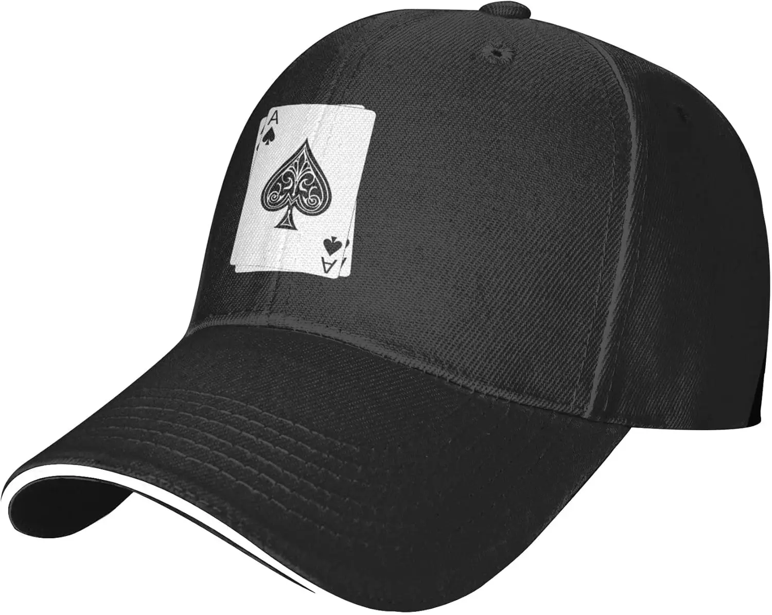 Фото Бейсбольная кепка Poker Ace of Spades для мужчин и женщин, регулируемая остроконечная сэндвич-папа, шляпа для гольфа №2