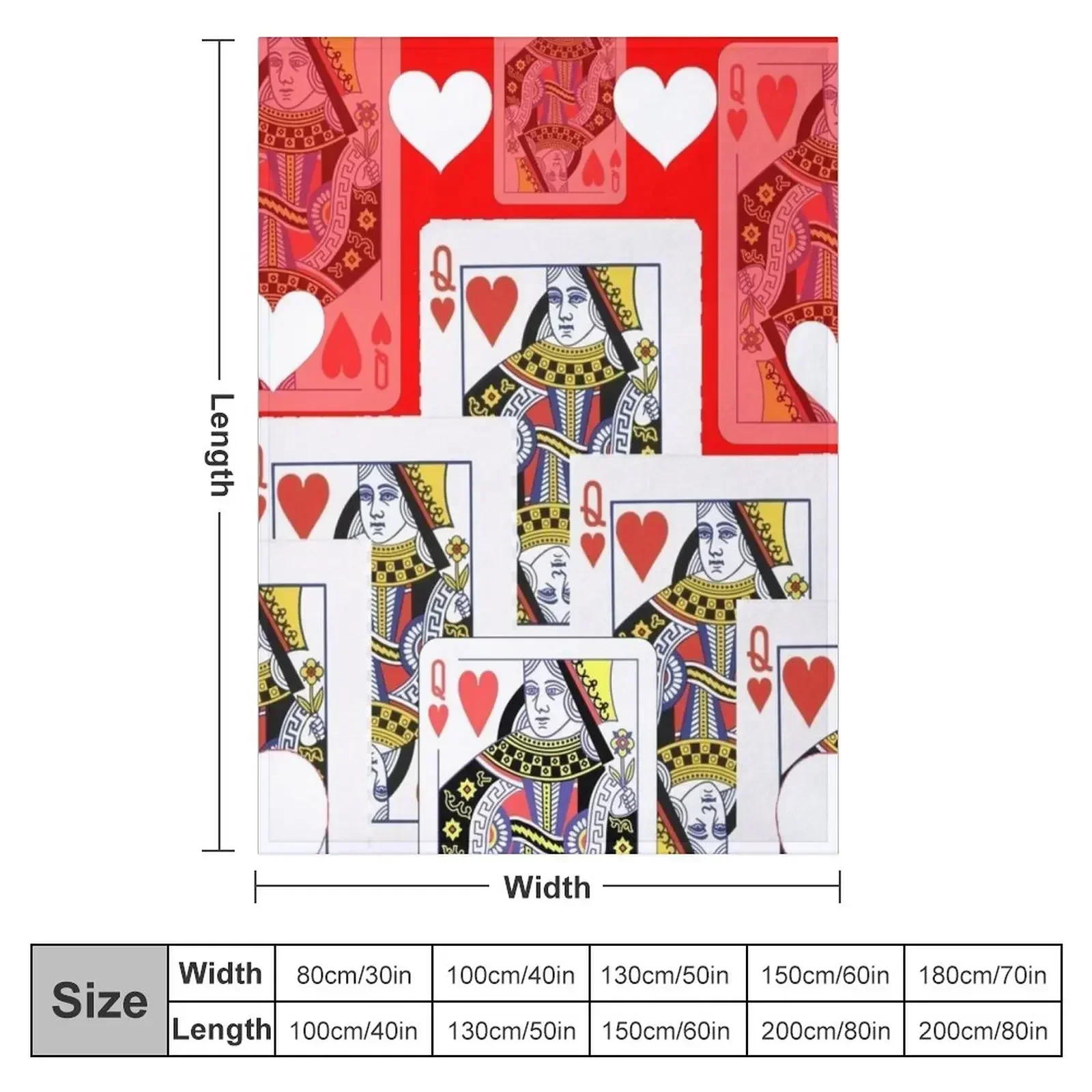 Одеяло RED-WHITECASINO QUEEN HEART PLAYING CARDS теплое зимнее одеяло из фланелевой ткани