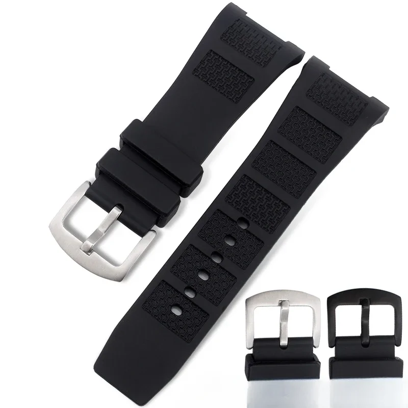 Черный силиконовый ремешок для часов Iwc инженер 322503 323601 30x16 мм специальный