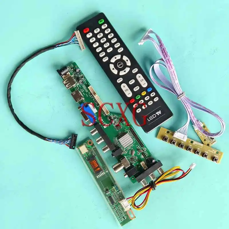 

Fit LP121X04 LP121X05 LP121X1 DVB Digital Matrix Controller Board 12.1" 1-CCFL Kit HDMI-Compatible VGA AV RF 1024*768 20Pin LVDS