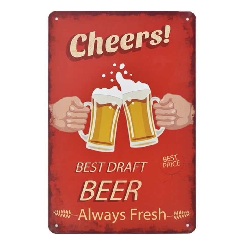 

INEED Decor Man Cave Beer Decor Drink Rum Vodka Metal Signs Vintage Pub Funny Bar Wall Decor Wine Rules Cheers Tin Plates