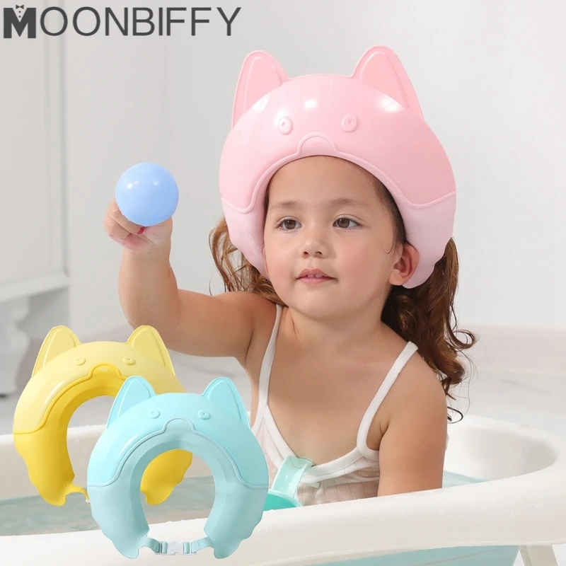 

Baby Shampoo Cap Adjustable Childrens Shower Hat Waterproof Kids Bath Visor Cute Infant Wash Hair Shield Cap for Eye Protection