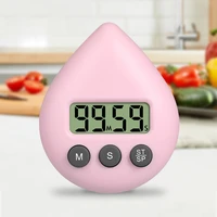 water drop electronic countdown lcd digital kitchen timer study alarm clock student studying cartoon creative timer timing tool