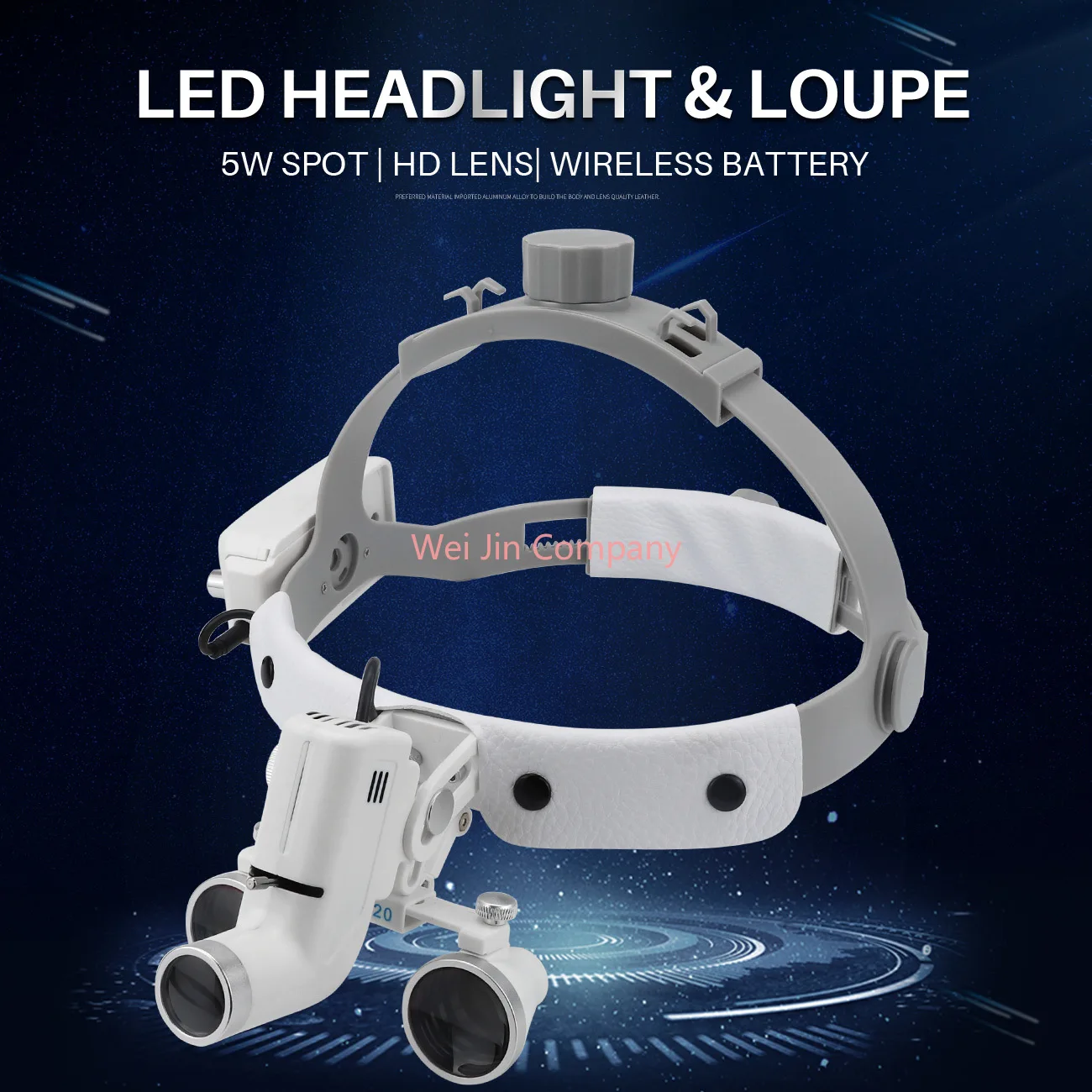 Стоматологическая LED-лампа-налобник 2.5X3.5X с регулируемой яркостью и фокусировкой, 5 Вт, для хирургических операций и зуботехнических лабораторий (art.: 3920dad183305) - 3920dad183305