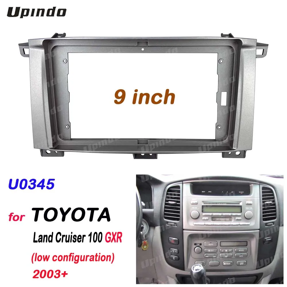Автомобильный радиоприемник 2 Din 9 дюймов пластиковая панель Fascia рамка для Toyota Land
