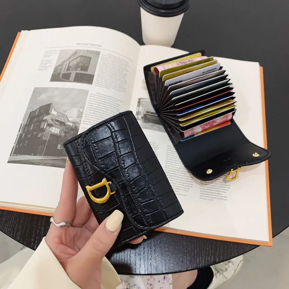 

New Luxury Women Card Holder Short Wallet Mini Women's PU Letter Wallet Multi-Card Card Holder Small Multi-functional Clutch Bag