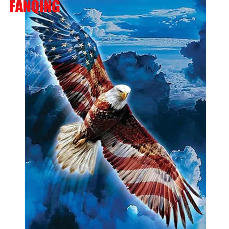 

Картина для алмазной вышивки стразы, полноразмерная мозаика 5D «Летающий орел», постер для домашнего декора стен, подарок