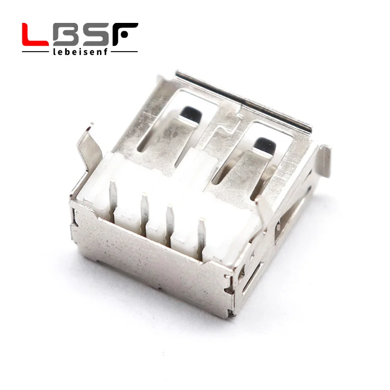 10Pcs USB Type A Standard Port Female Solder Jacks Connector PCB Socket USB-A type Straight/Bent