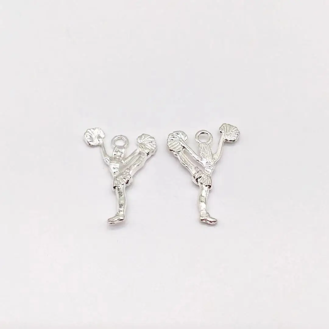 New Arrival 30 pcs 22*17*2mm cheerleader girl Charms For DIY Jewelry Making Zinc Alloy Charms Pendant Jewelry Findings images - 6