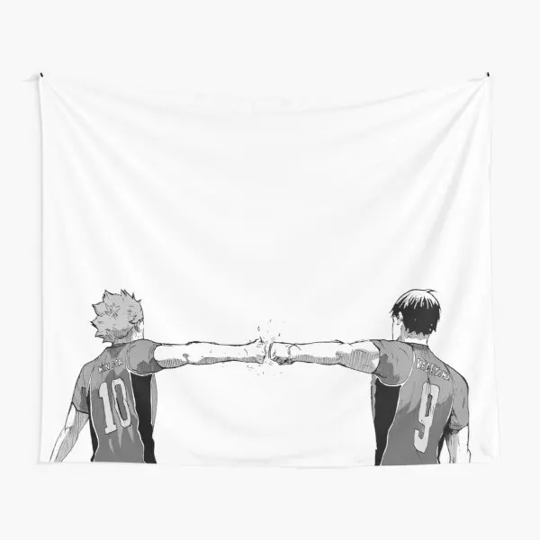 

Hinata And Kageyama Fist Bump Tapestry Blanket Wall Home Beautiful Room Towel Bedspread Mat Printed Hanging Travel Decor Living