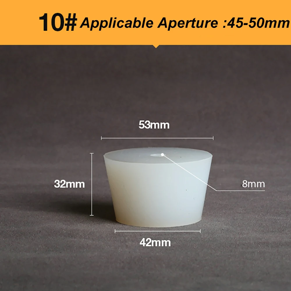 

Силиконовые пробки белые с отверстиями 8 мм, 2 шт.