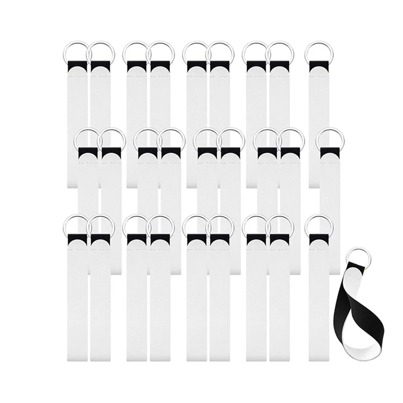 

60 Pieces Sublimation Blank Wristlet Lanyards Strap Wristlet Keychain Wrist Lanyard Keychain Holder