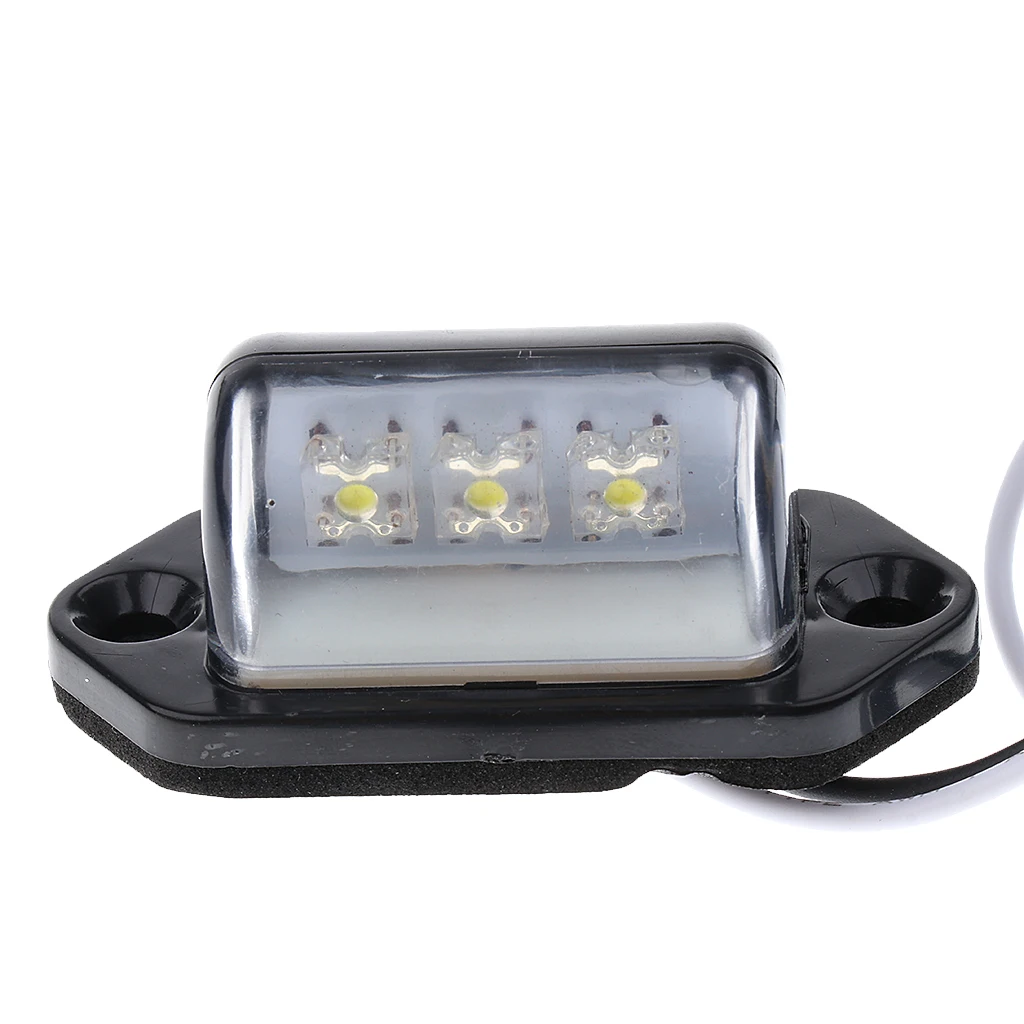 Новый горячий 3-светодиодный задний светильник номерного знака лампа прицепа