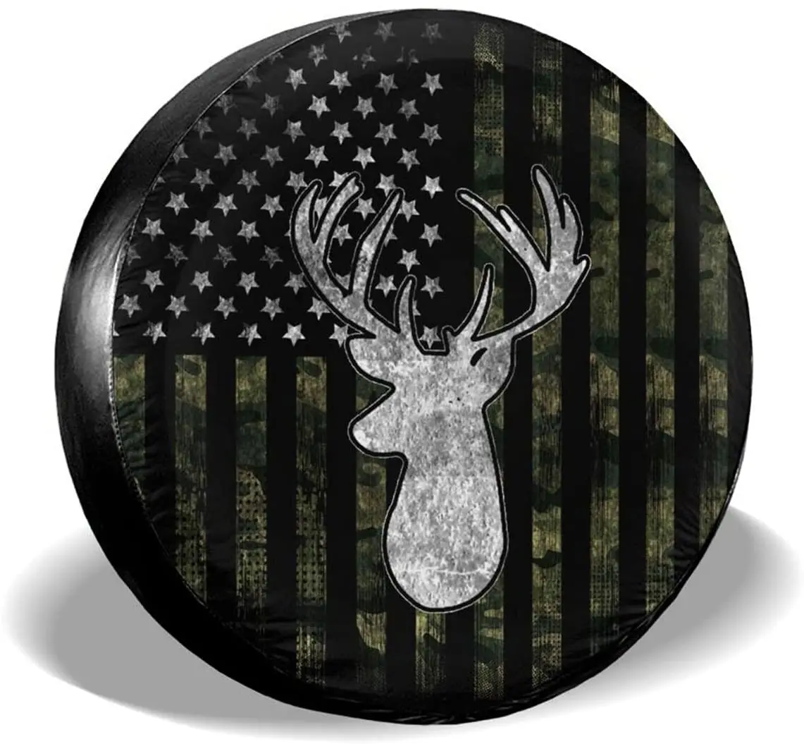 

Hitamus американский флаг самец оленя охотничья камуфляжная запасная покрышка для Jeep Wrangler RV SUV RV Аксессуары для путешествий и трейлеров