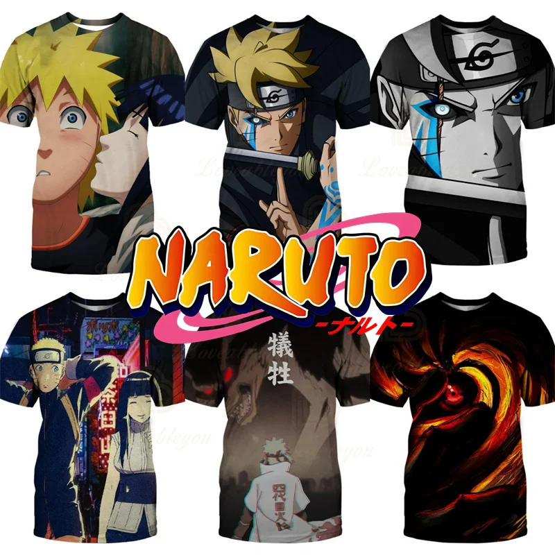 

Rock Lee Summer T-shirt Itachi Tops Akatsuki Uzumaki Naruto Tees Oversized Uchiha Sasuke Cosplay Men Kurama Outerwear Clothes