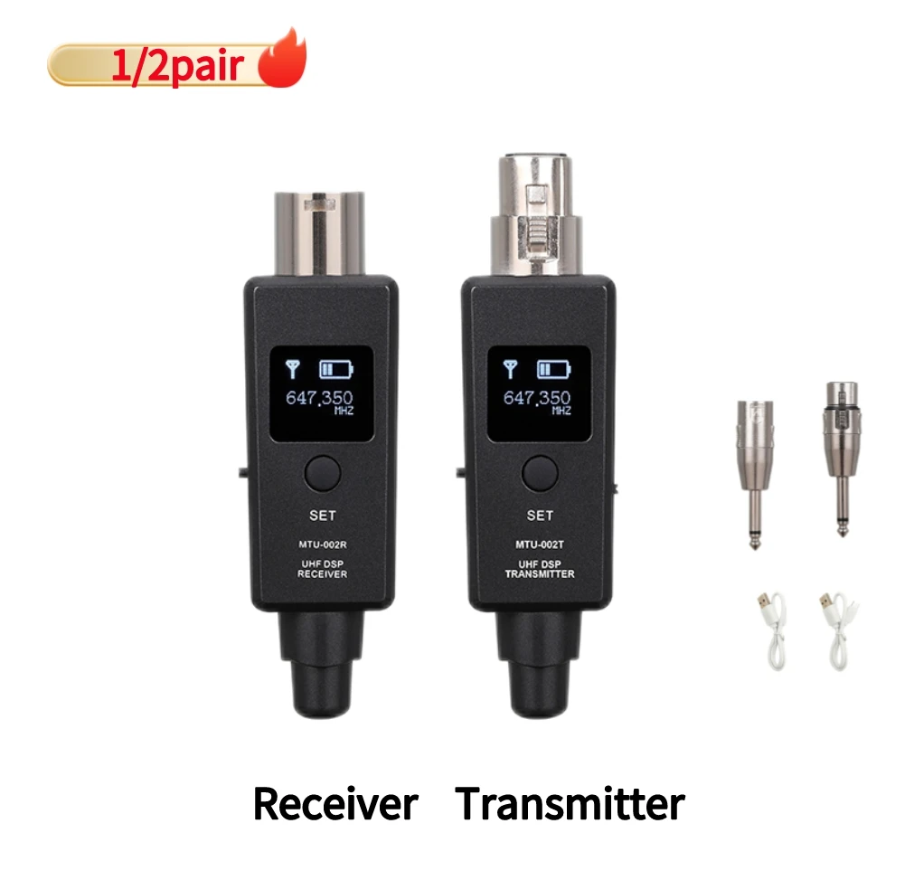 

Wireless Microphone System Rechargeable Transmitter Receiver For Dynamic Microphones Wireless Guitar Audio Transmission System