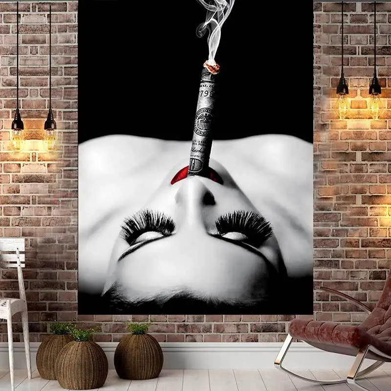 Скандинавский серый красный гобелен для сигарет настенный подвесной доллар США