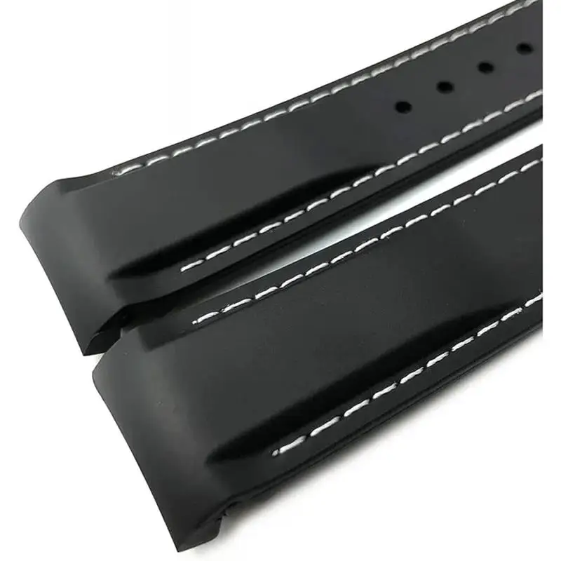 Резиновый ремешок TINTAG с изогнутым концом для часов Omega Seamaster Speedmaster Diver 300M Aqua Terra 150