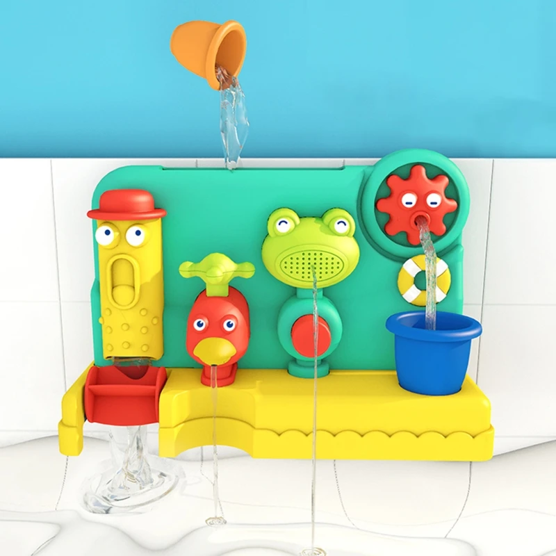 

GXMB Baby Bathtub Toy w/ Shower Head Water Sprinkler Bath Toy Indoor Water Playing Cartoon Shower Toy for Kids Boys Infant 1+
