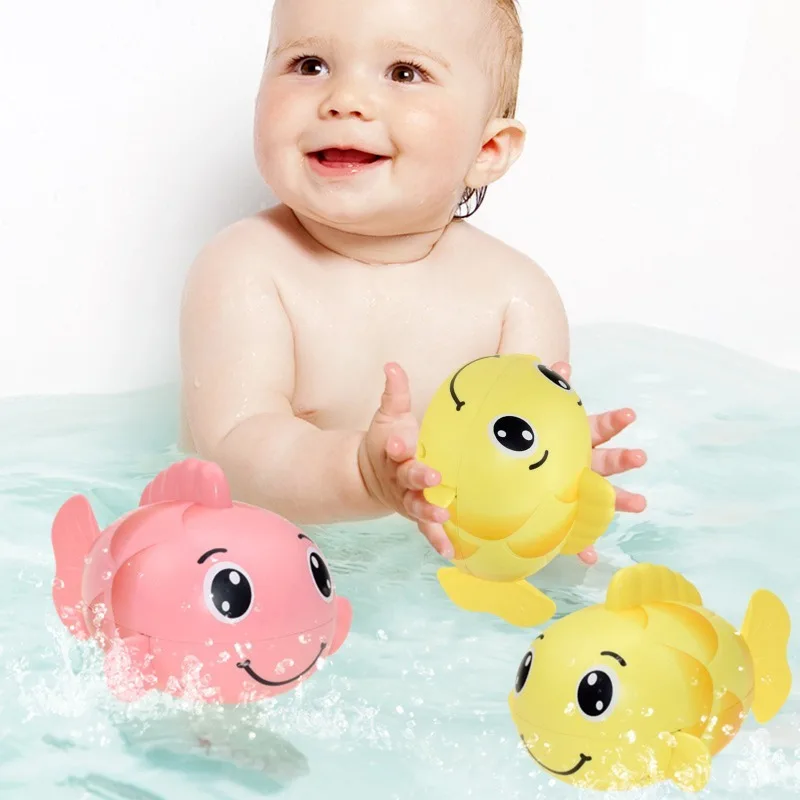 

Bath Carps Toys Water Children Summer Cartoon Clockwork Dabbling Wagging Tail Bathroon Bathtub Toys for Baby