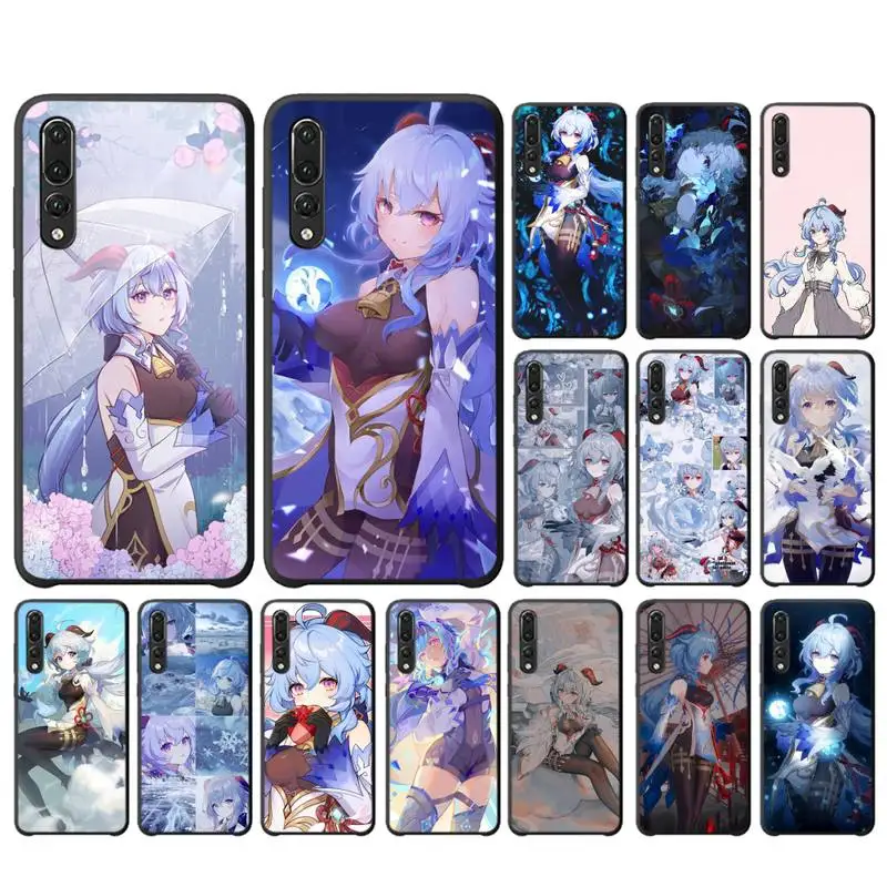 

FHNBLJ Genshin Impact Ganyu Phone Case For Huawei Y6 2018 Y7prime2019 funda Case for Y8p Y9 2019 Capa