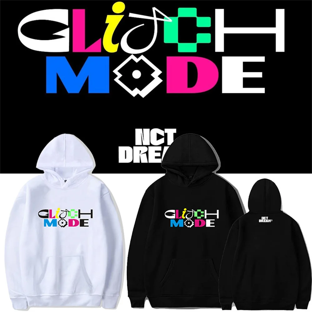 NCT Dream Hoodies Glitch Mode Hoodies Sweatshirts Kpop Autumn Winter Hoodies for NCT Fans