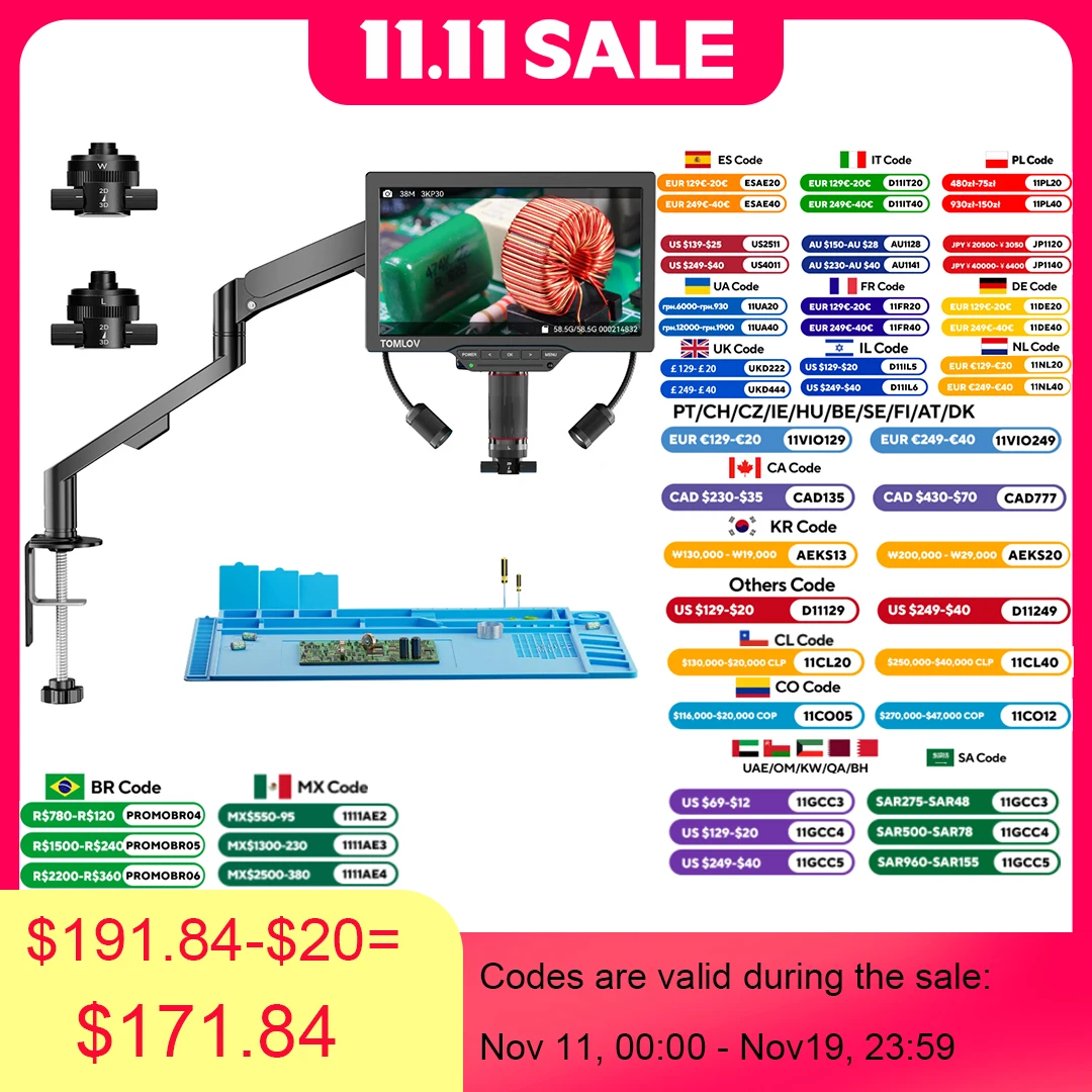 

Микроскоп TOMLOV 3D TM3K-3D