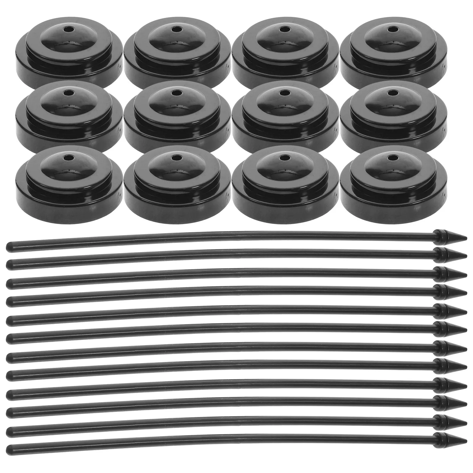 Фото Набор из 12 маленьких пластиковых держателей для настольных флагов: устойчивые подставки для флагов, настольные держатели для офиса, пластиковые флагштоки для демонстрации на рабочем столе №2