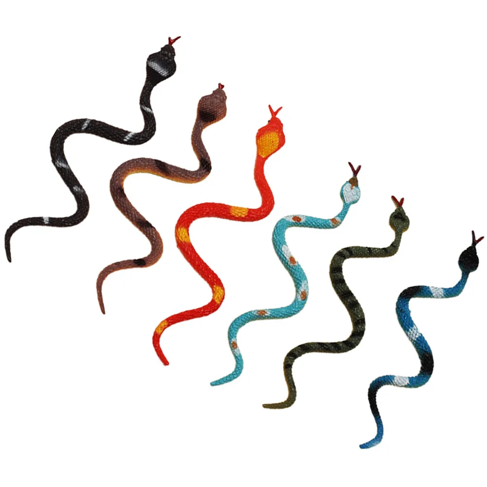 

Модель искусственных змей 6 шт., реалистичное искусственное животное, Когнитивное украшение для рабочего стола