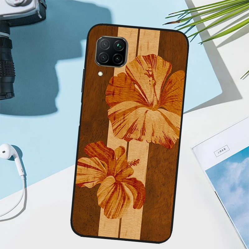 Фото Чехол для Huawei Nova 12i 11i 8i 7i 12s Y73 Y70 Y90 Y60 Y72 Y61 Y91 9 10 SE P30 Pro P40 Lite с имитацией гавайской доски для серфинга из искусственного дерева №2