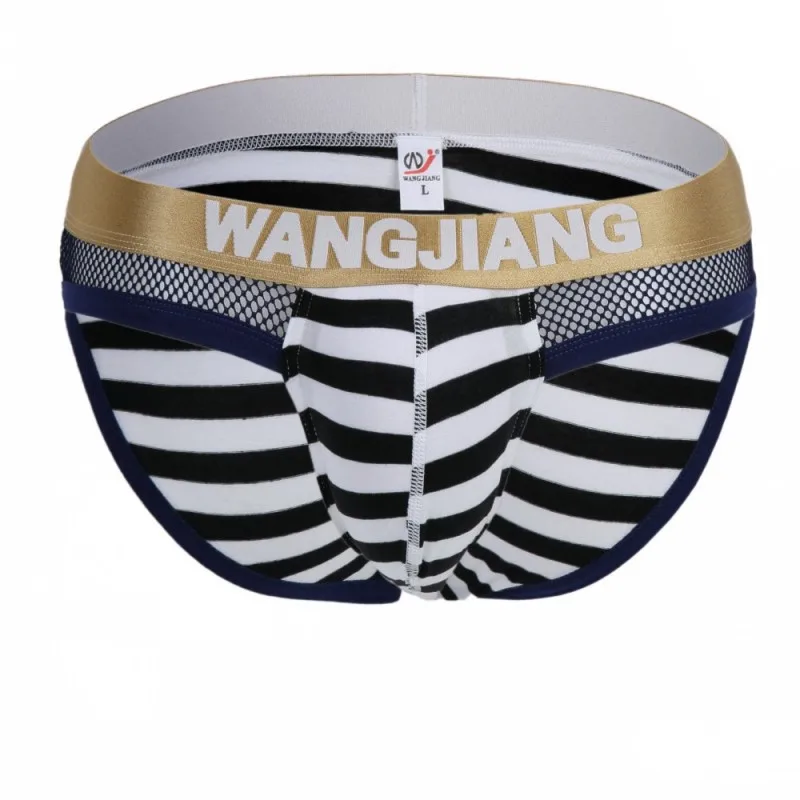 Men's underwear stripe perspective mesh sexy men's triangular underwear sexy men underwear  sexy underwear men