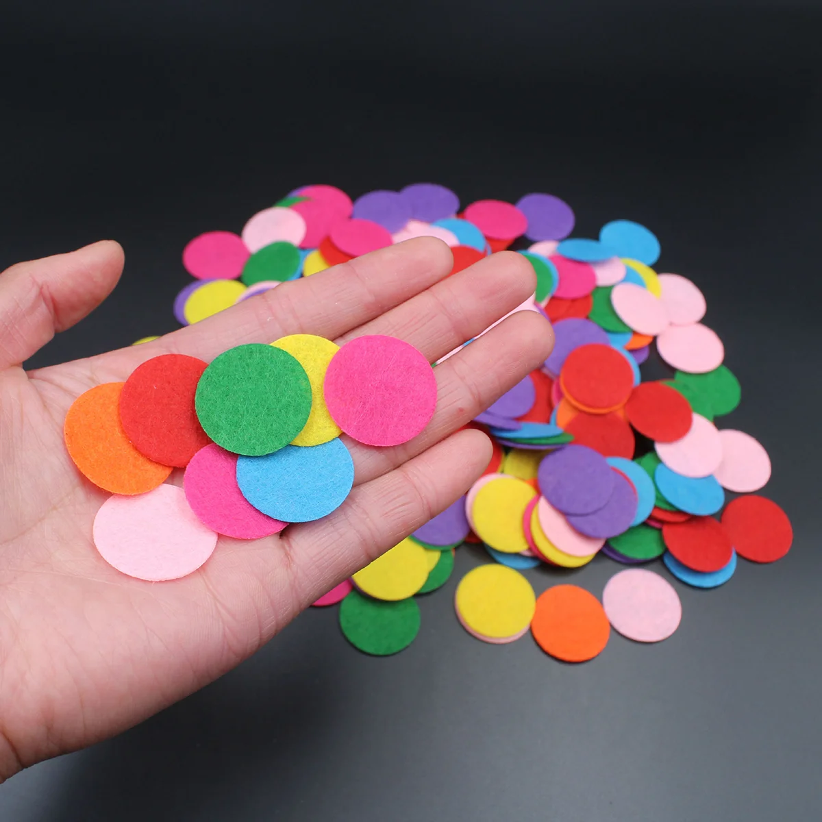 

Felt Pads Circles Craft Pad Fabrics Round Diy Woven Material Non Supplies Crafts Gasket Color Simulation Fabric Flower Mixed